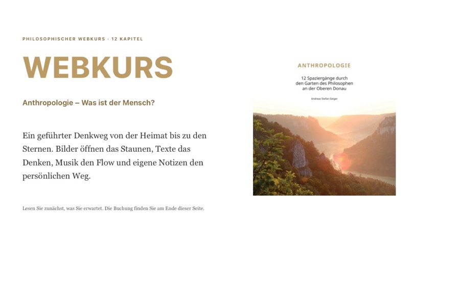 Vorschau des Webkurses Anthropologie - Was ist der Mensch?
