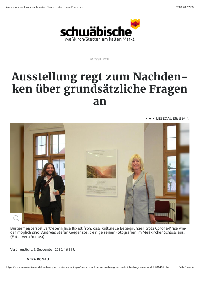 Ausstellung regt zum Nachdenken über grundsätzliche Fragen an